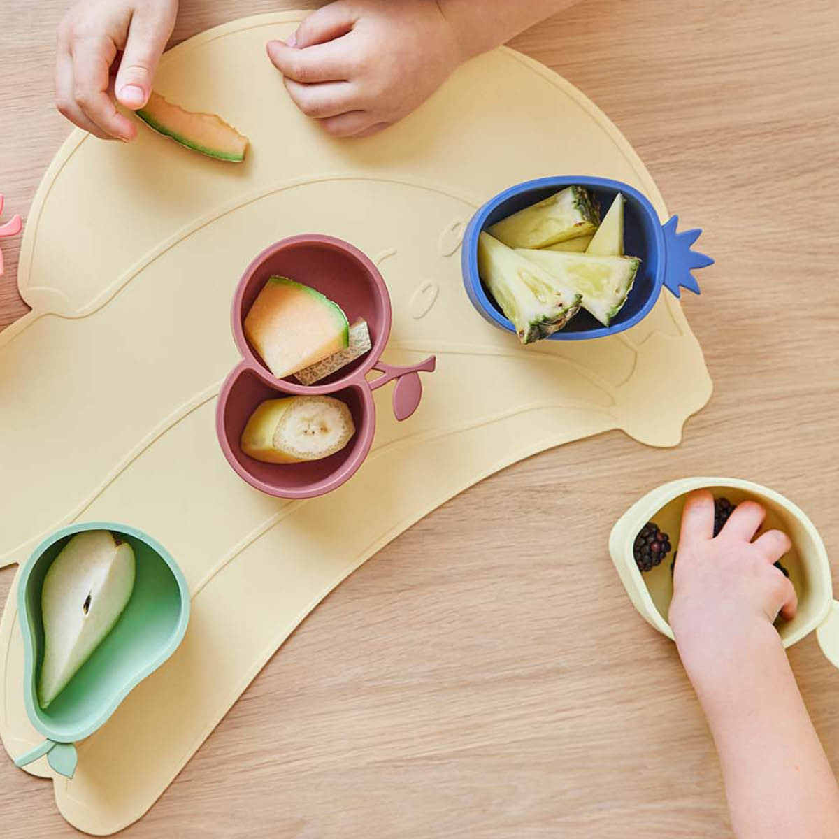 OYOY Lemon & Pære snackbolle 19x13 cm Yellow Green