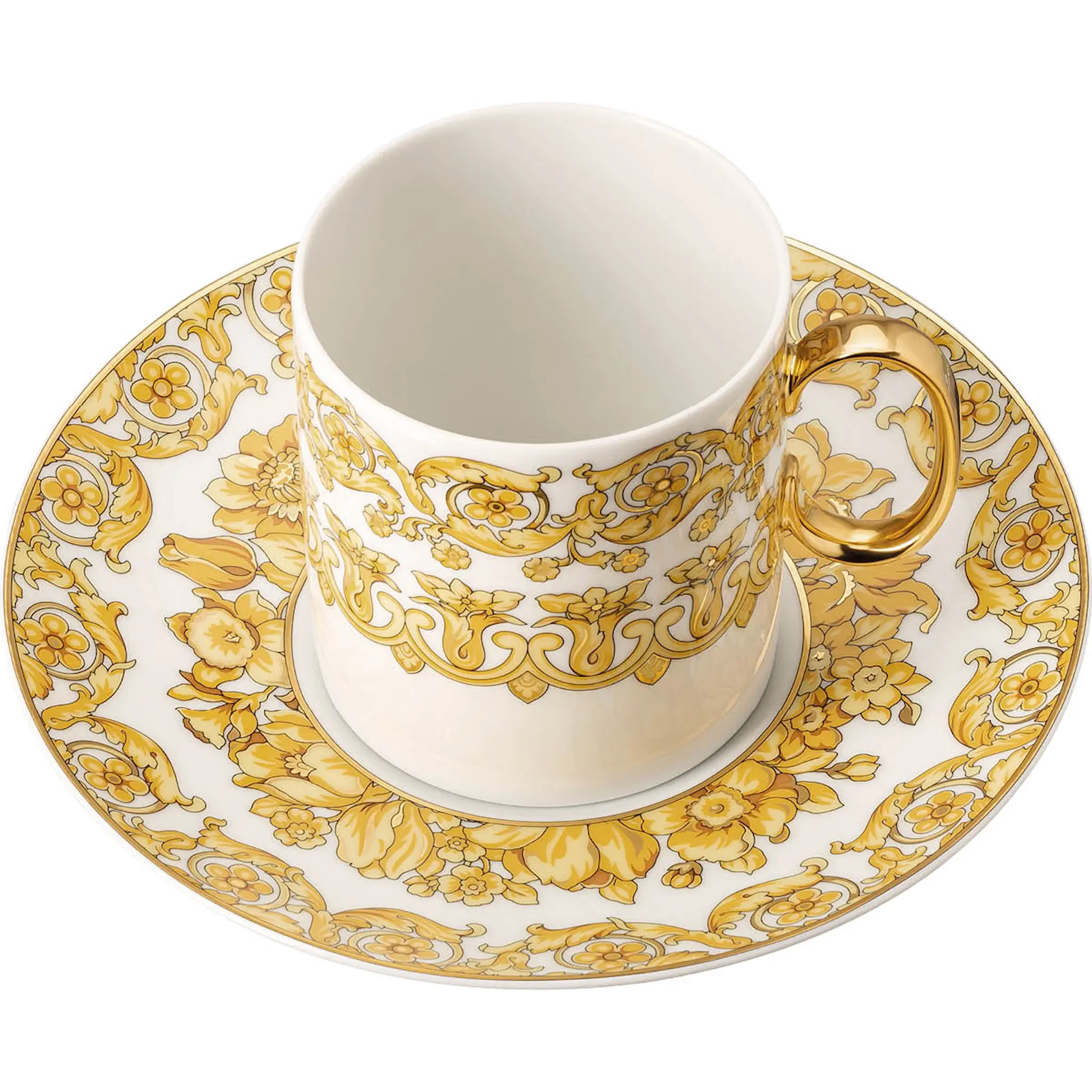 Versace Medusa Rhapsody kahvikuppi ja lautanen 23 cl kulta