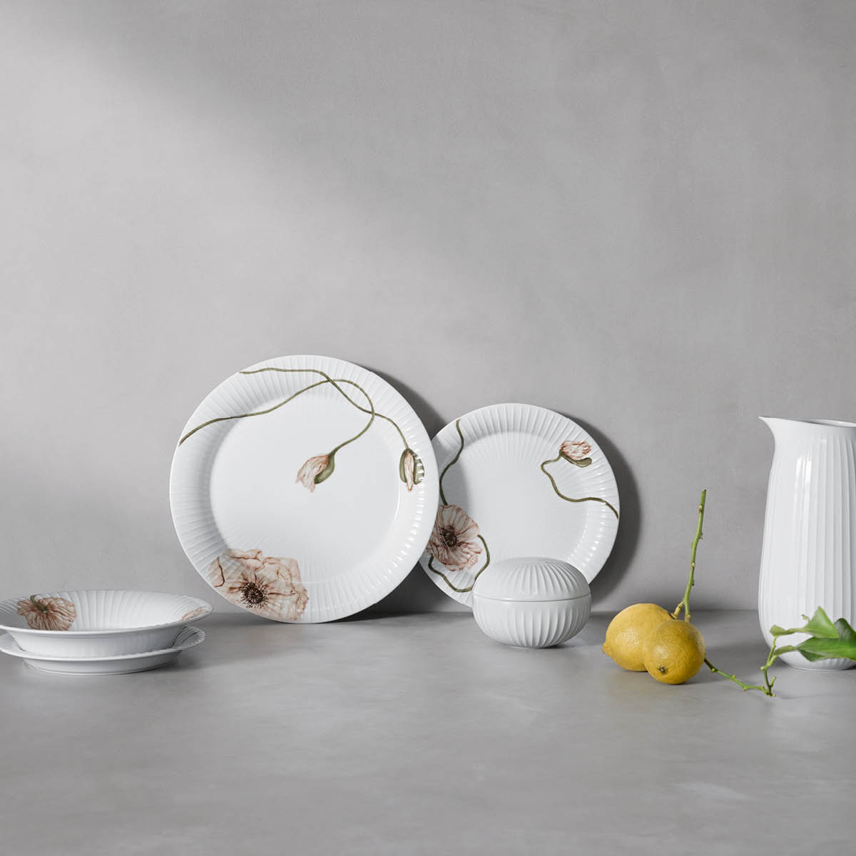 Kähler Hammershøi Poppy tallerken 19 cm