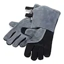 BBQ grillhandske läder 41 cm 2-pack grå