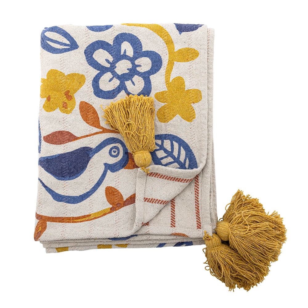 Bloomingville Figuria pläd 160x130 cm flerfärgad