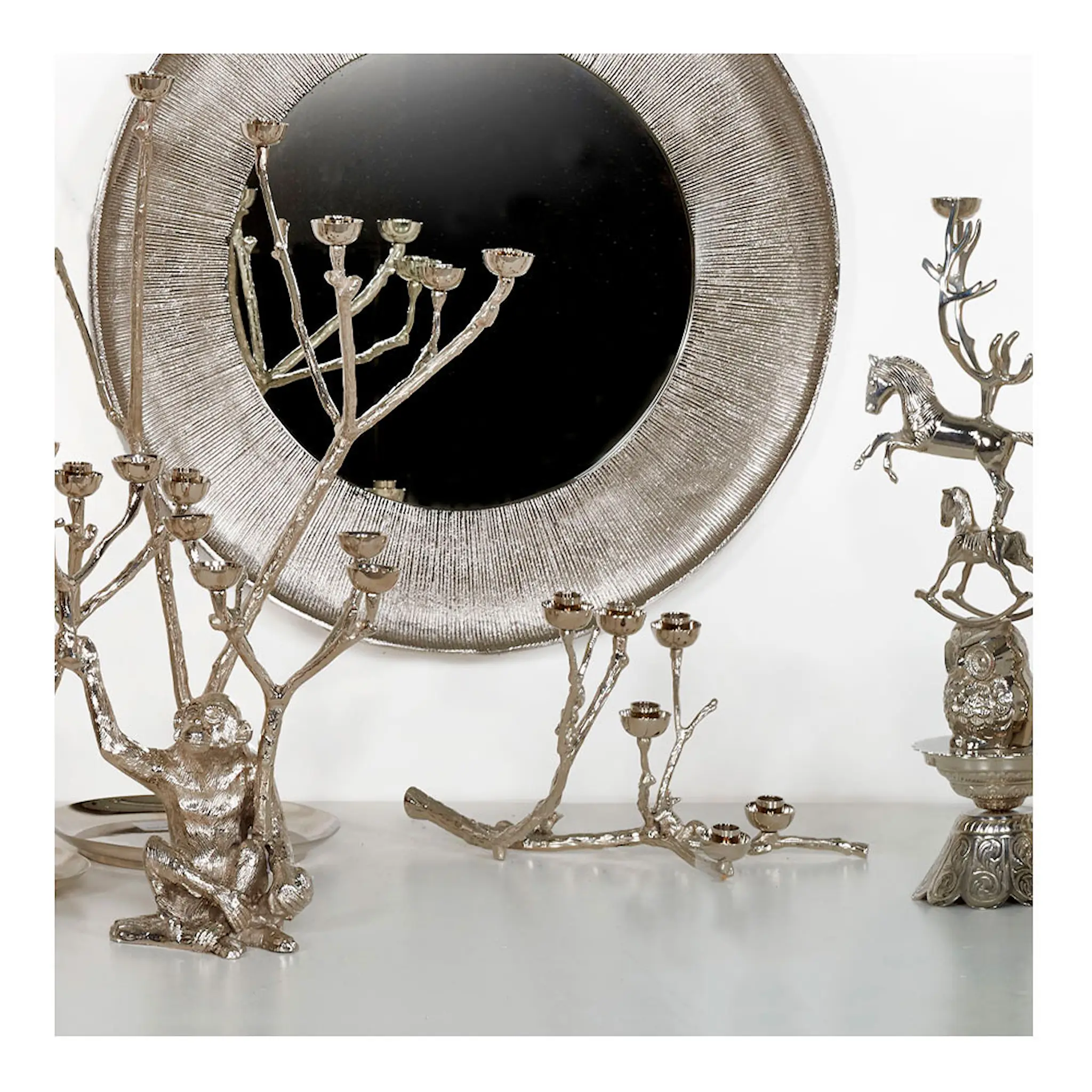 Pols Potten Twiggy Ekorre Kandelaber Silver