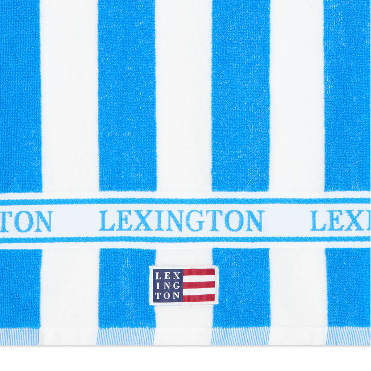 Lexington Strandhandduk 180x100 cm frotté blå/vit