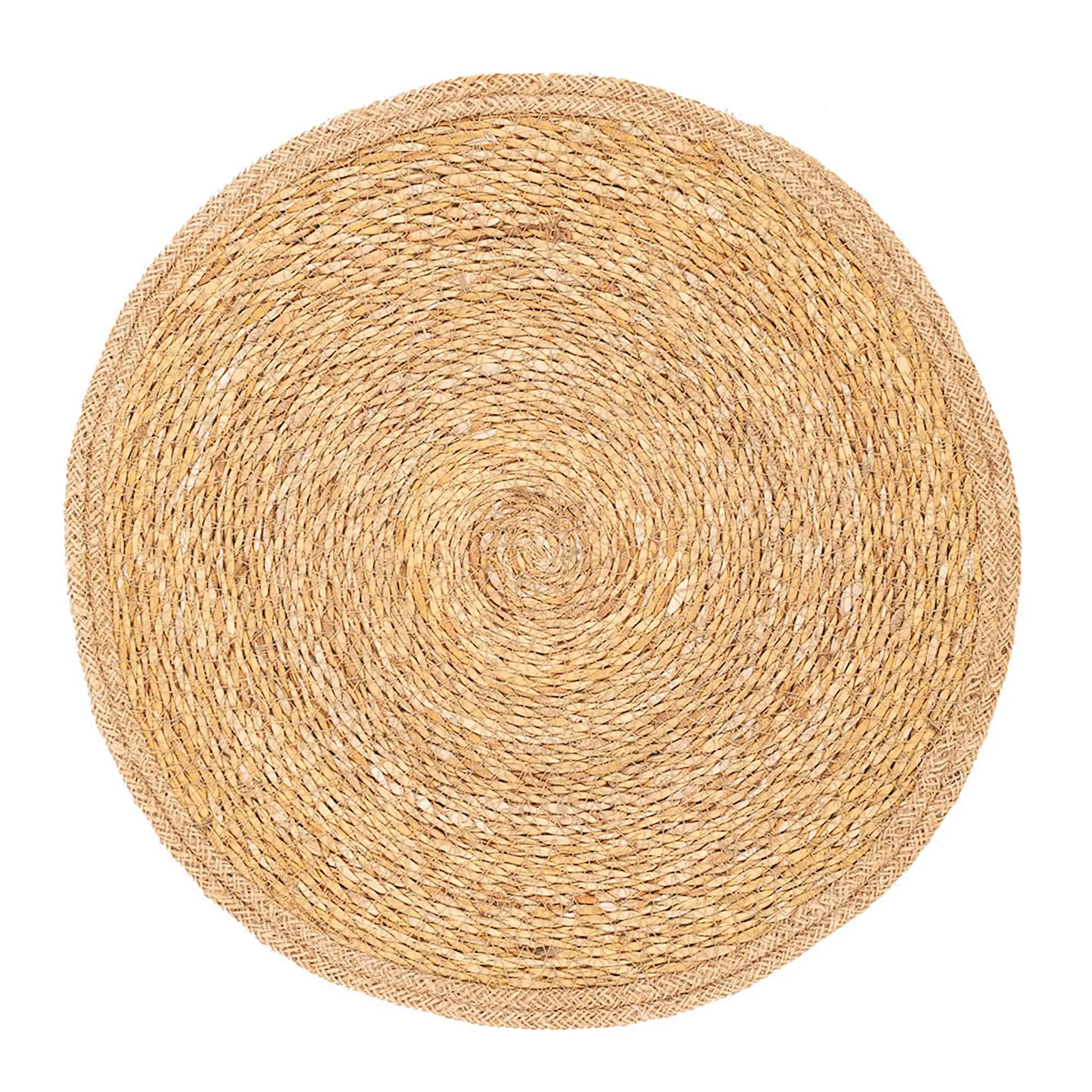 Ziczac Jute Bordstablett Rund 37 cm Natur