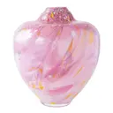 Unik Skulptur Konstglas 31 cm Rosa