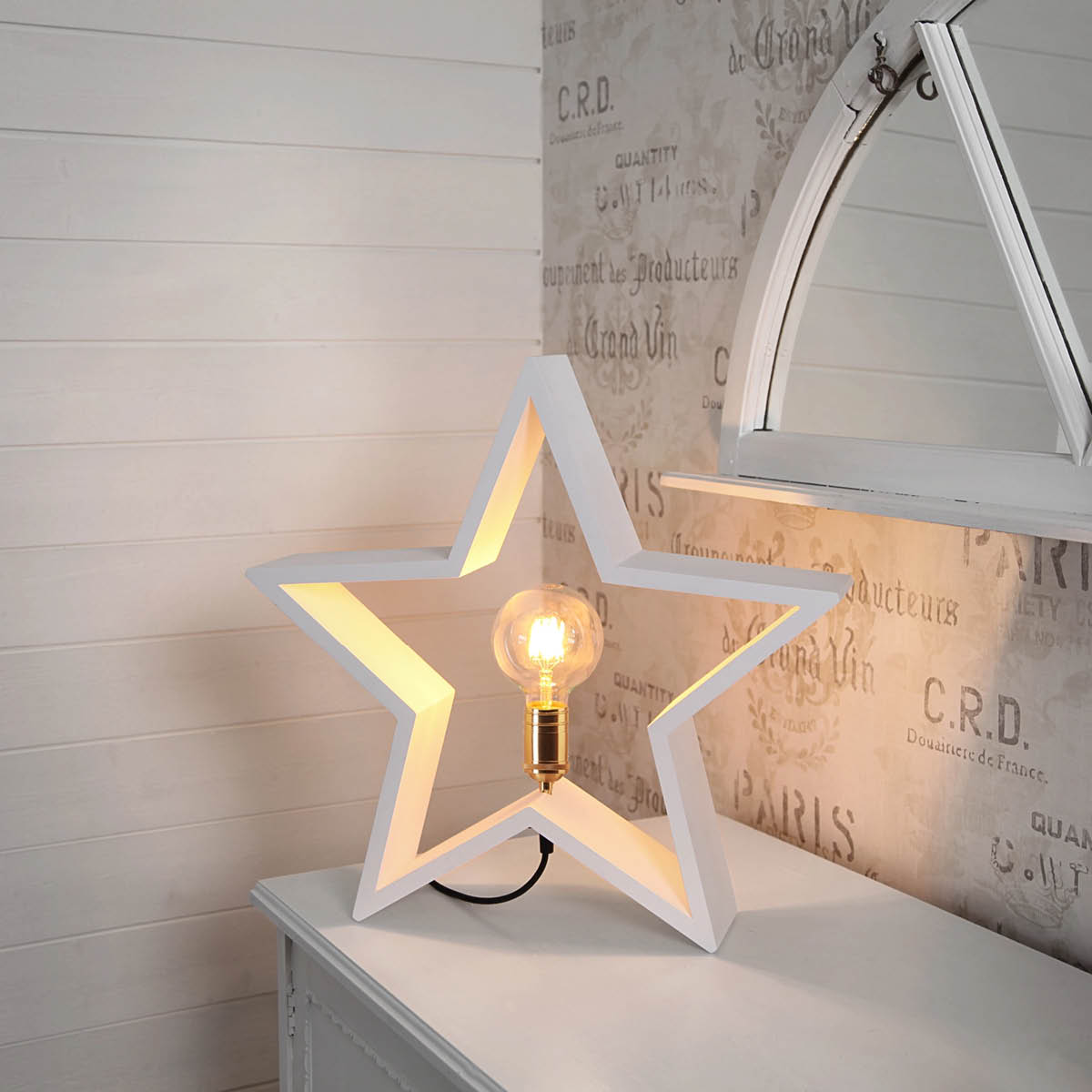 Star Trading LYSeKIL pöytätähti 48 cm valkoinen