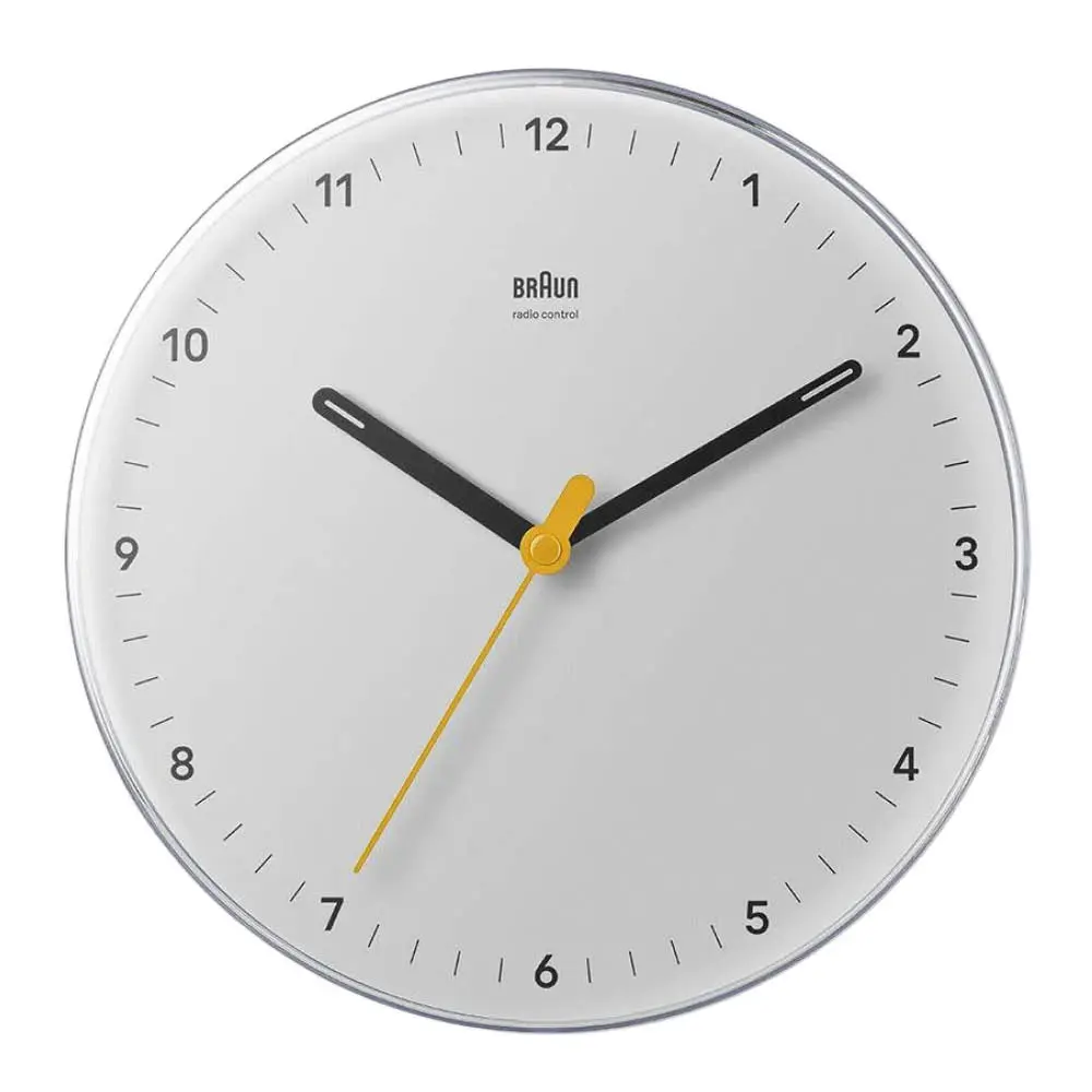 Vegglokke analog 23 cm svart