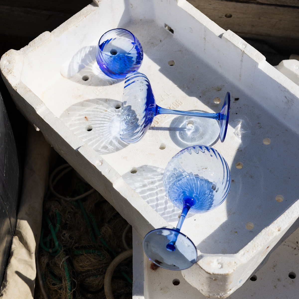 ByOn Opacity champagneglas 30 cl 2-pack blå