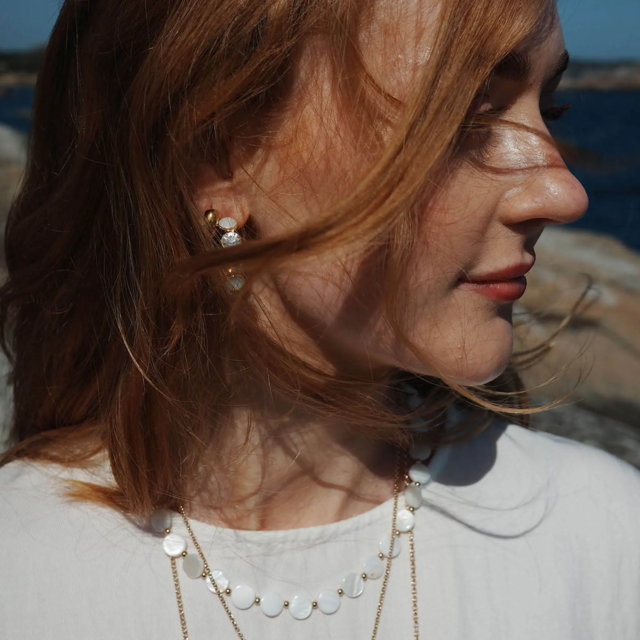 A&C Oslo AS Solstice Gold øredobber 30 mm gull