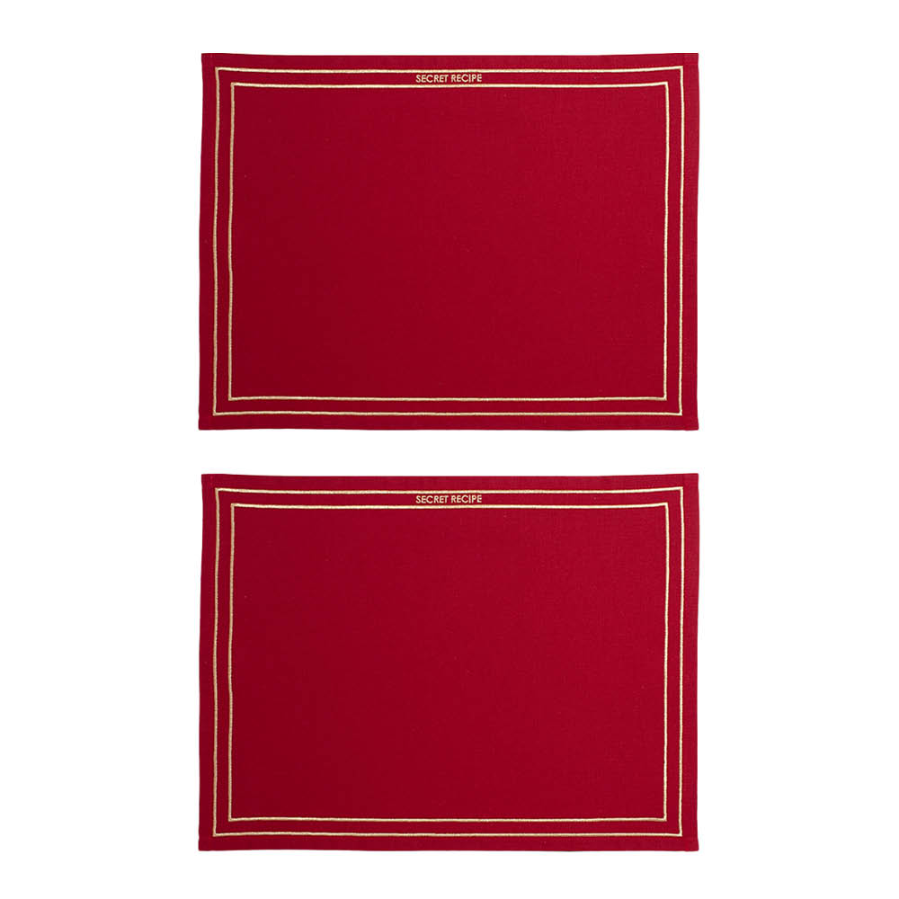 Vondels Table Talk Pöytätabletti Secret Recipe 42x32 cm 2 kpl Viininpunainen