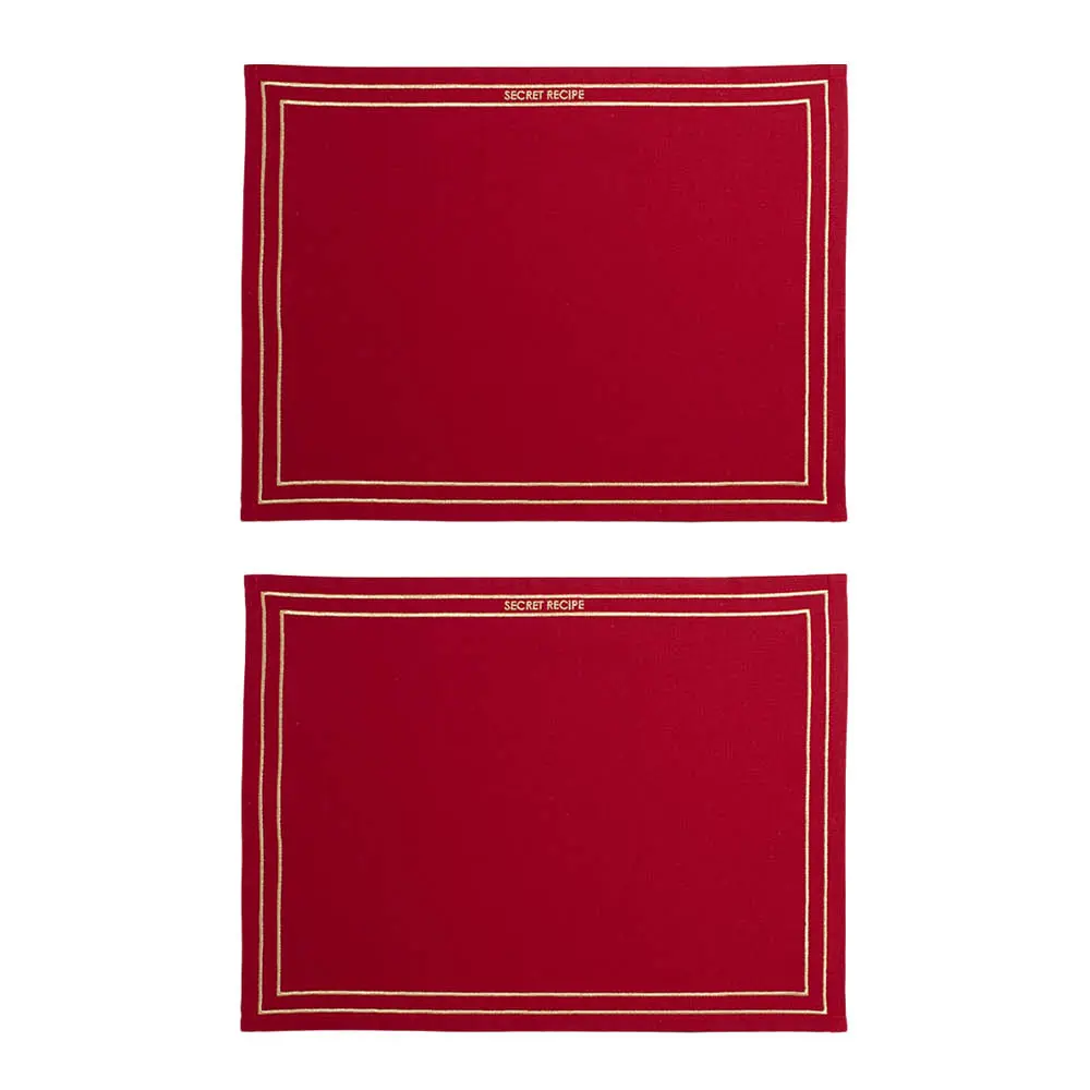 Table Talk Pöytätabletti Secret Recipe 42x32 cm 2 kpl Viininpunainen