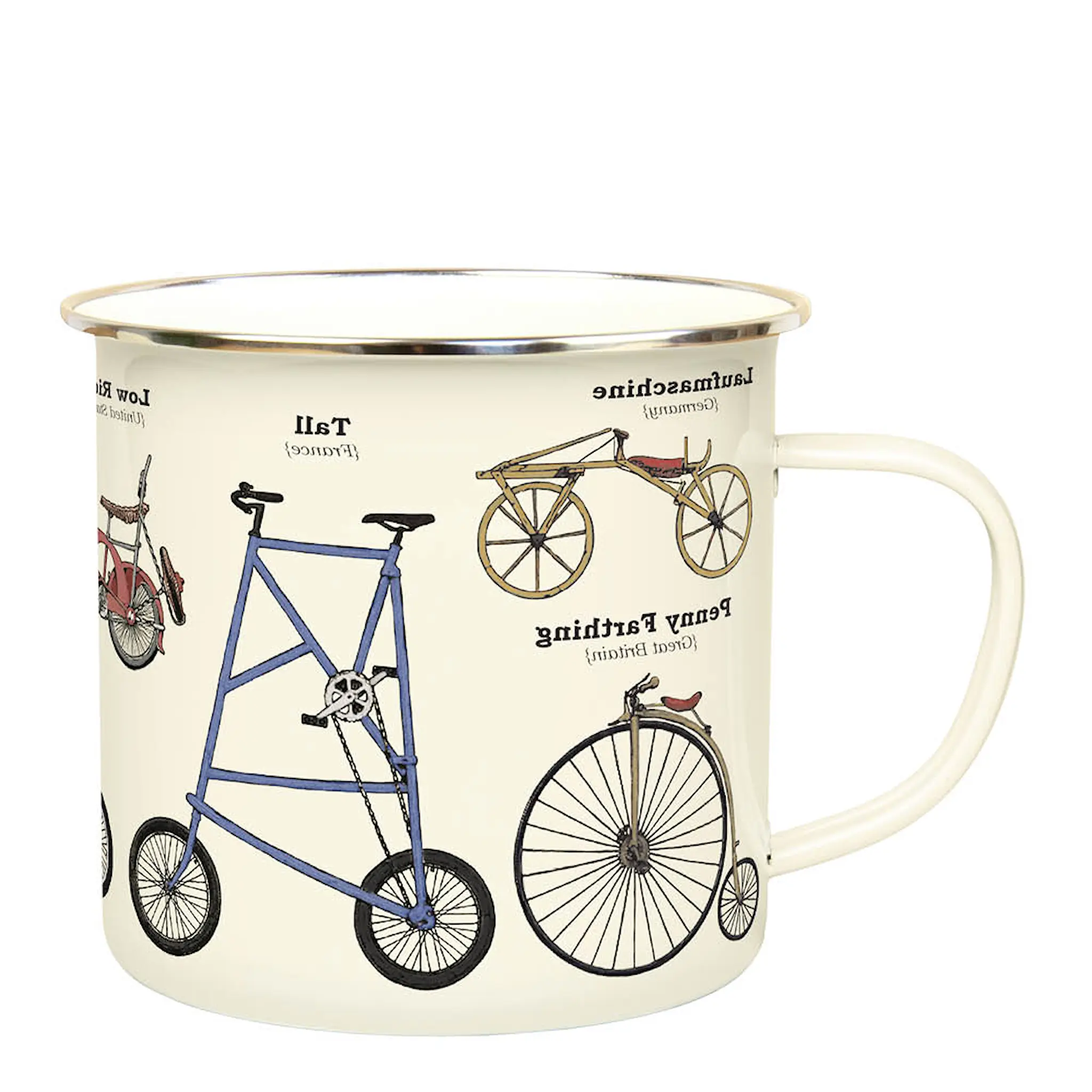 Gift Republic Emaljmugg 50 cl cyklar