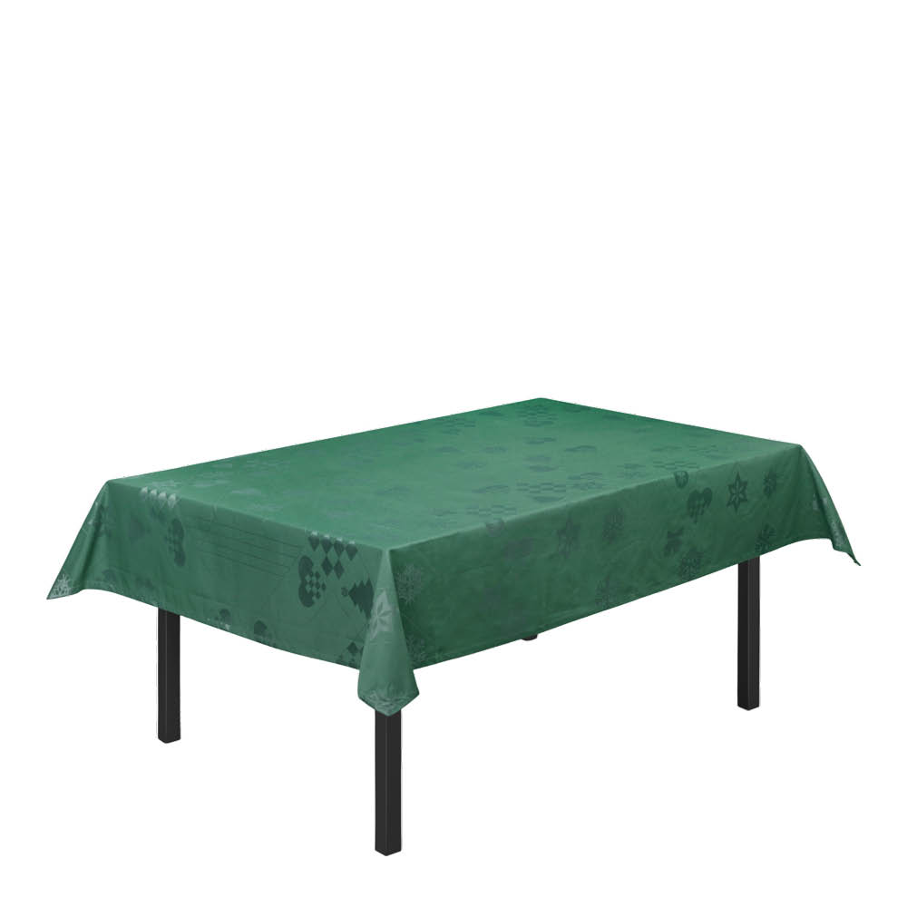 Juna Natale juleduk i damask 150x270 cm grønn