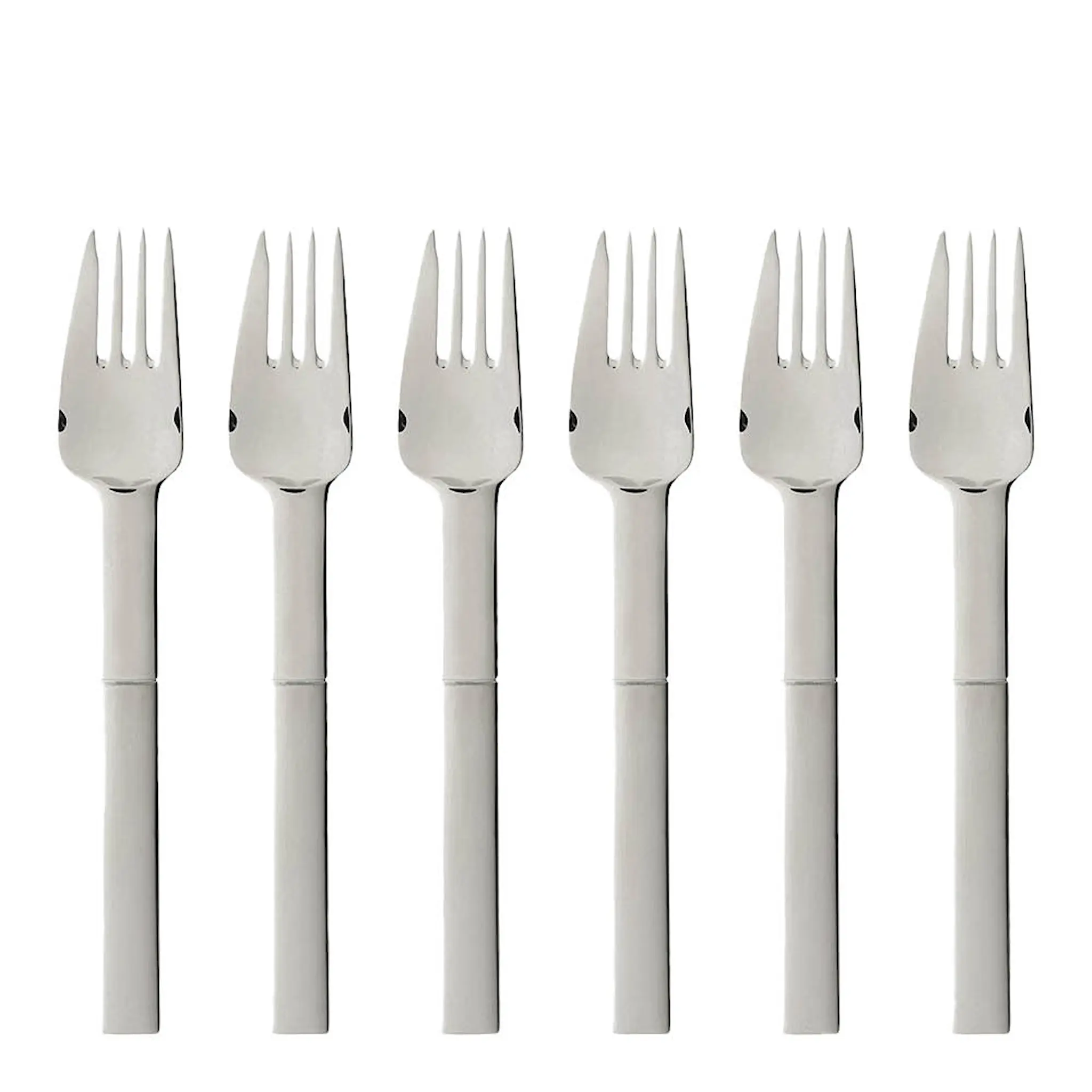Gense Nobel tårtgaffel 15,2 cm 6-pack matt/blank stål