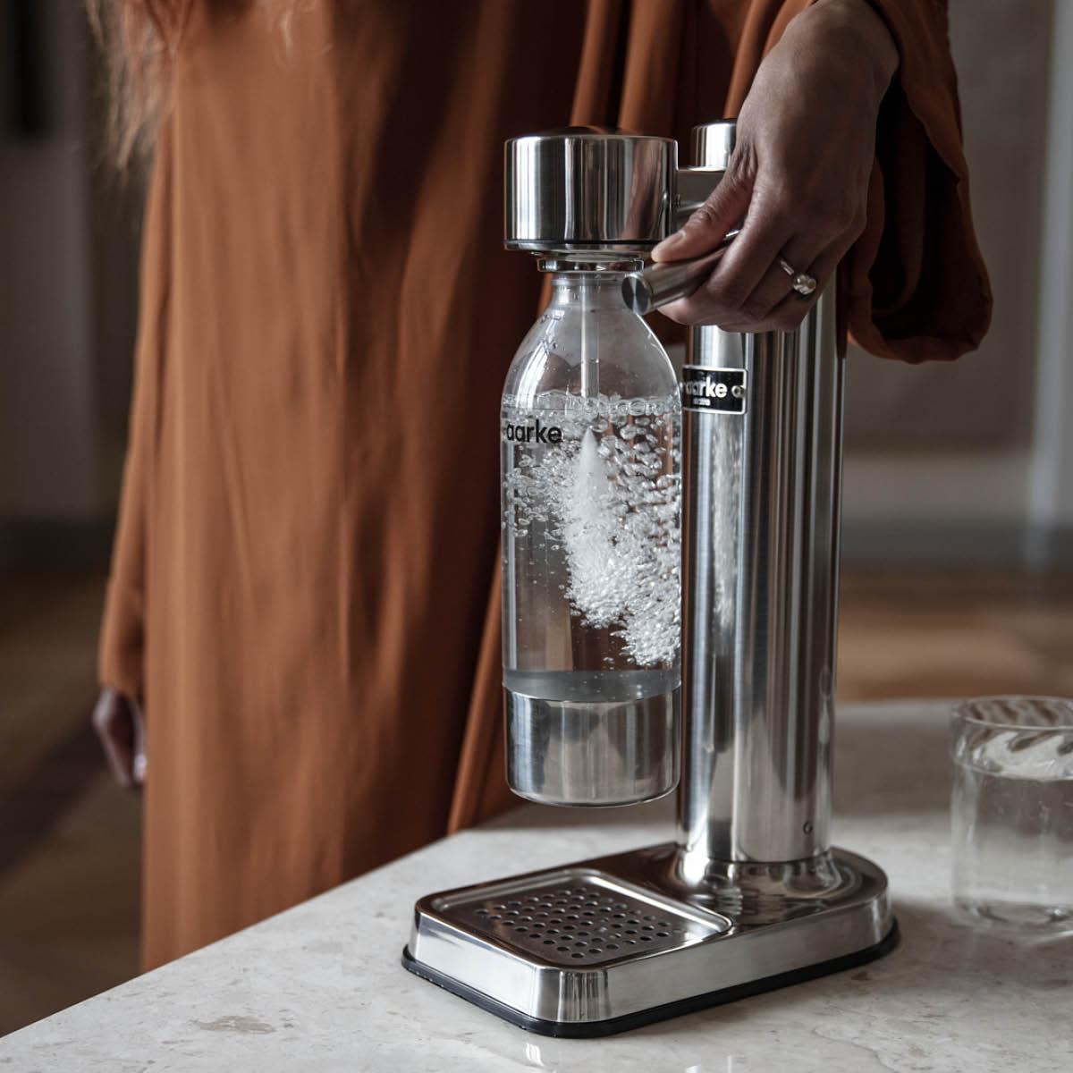 Aarke Aarke Bundle C3 kolsyremaskin polerat stål + To Go vakuumflaska 1 L stål