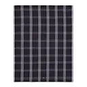 Rutig kökshandduk i linne/bomull 70x50 cm svart/vit