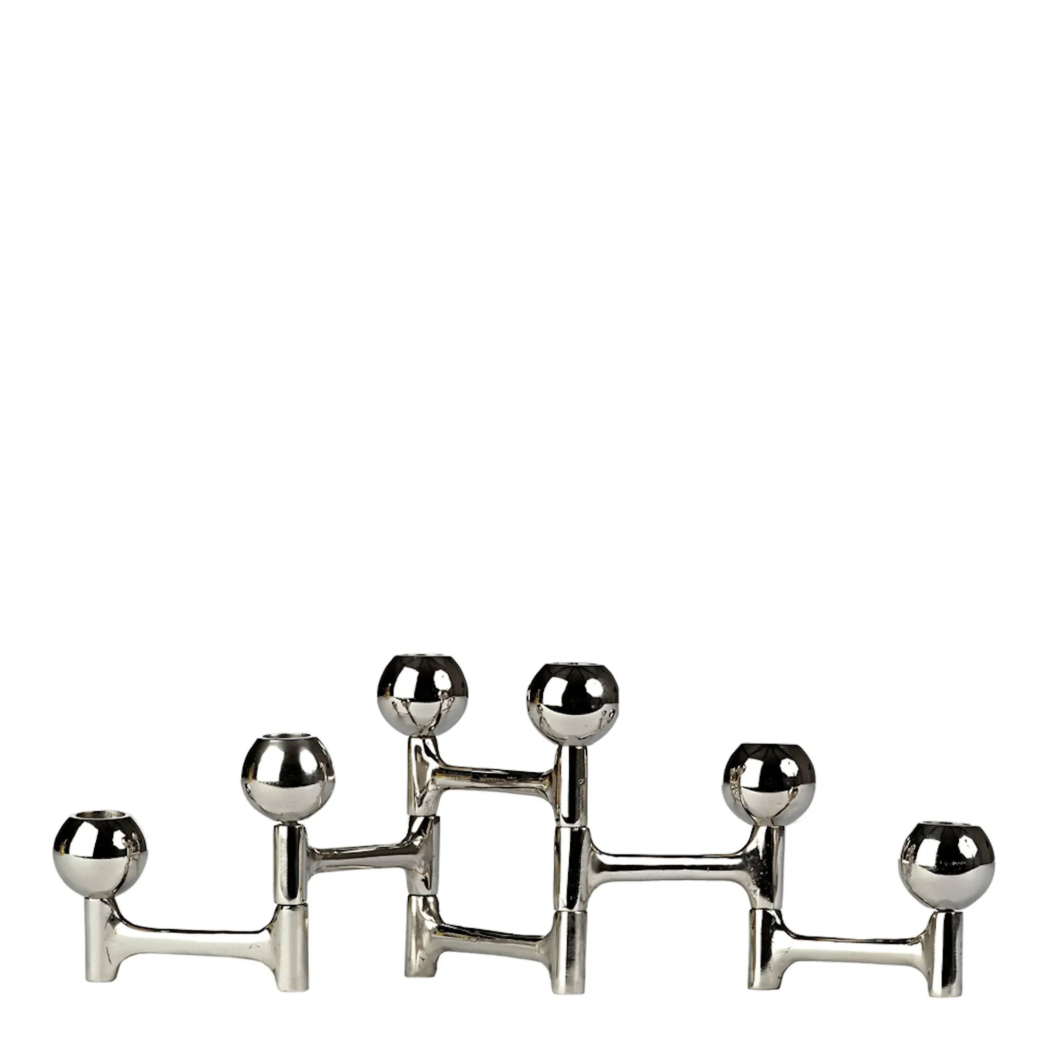Pols Potten Folding Ljusstake Rund 6 hållare Silver