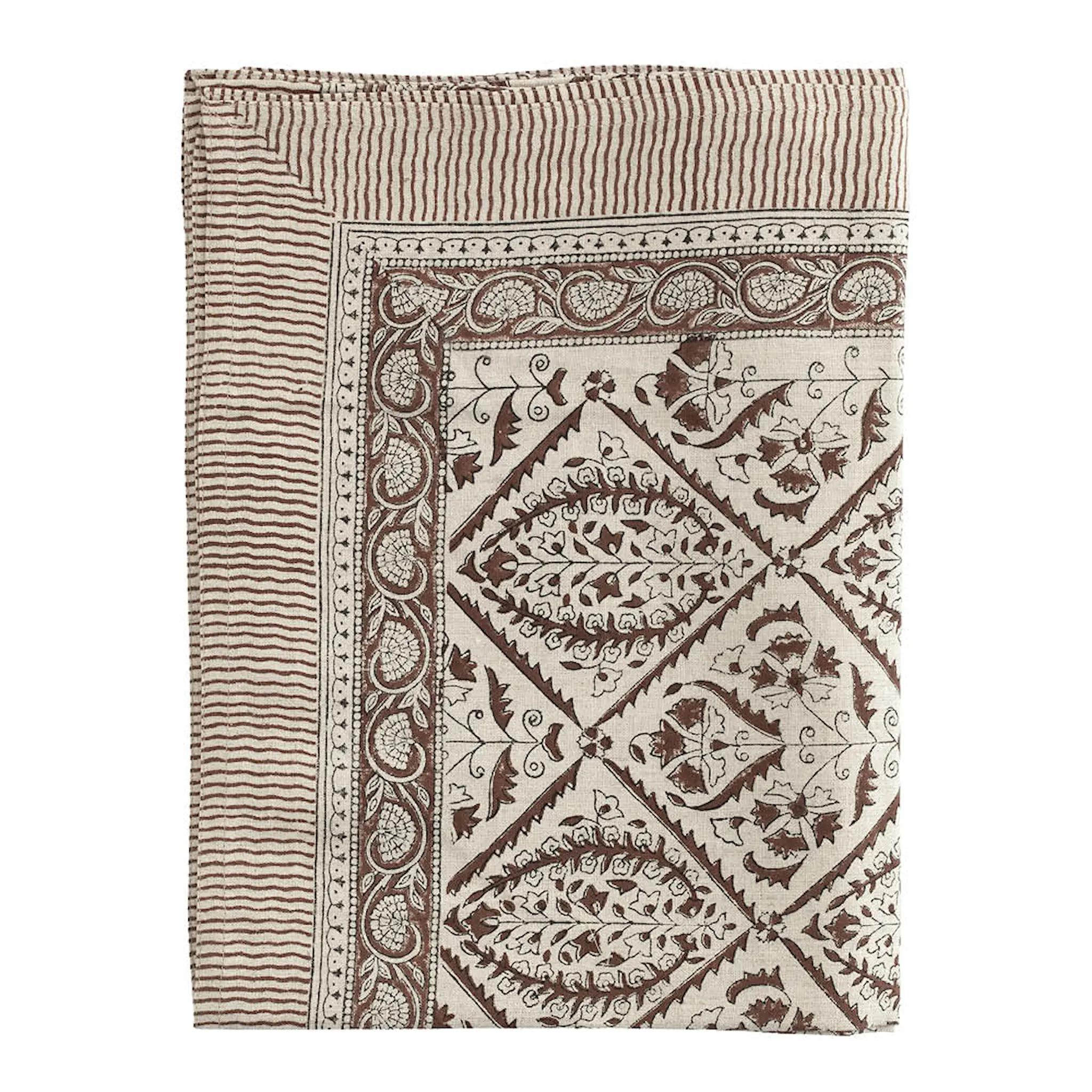 Chamois Jaipur linneduk 150x350 cm brun