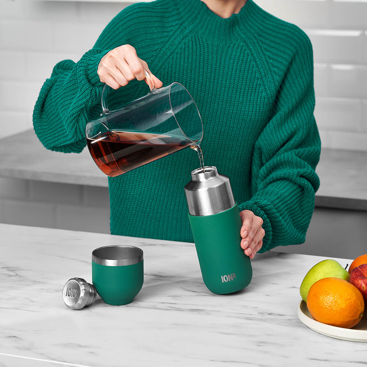 ION8 Luma termosflaska med kopp 0,7 L grön