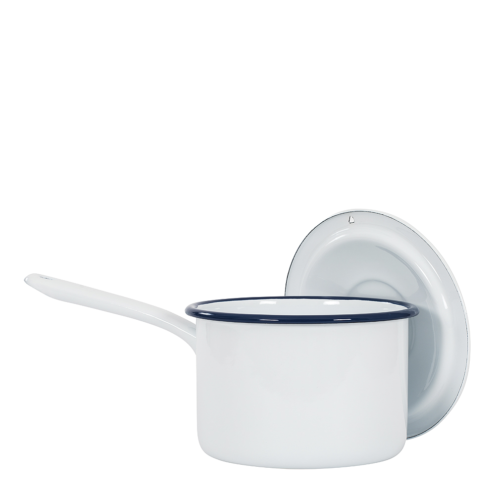 Kockums Jernverk Gryte m/håndtak 2,3L hvit