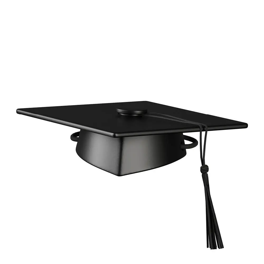 Apinan Valmistujaislakki 6 cm Musta