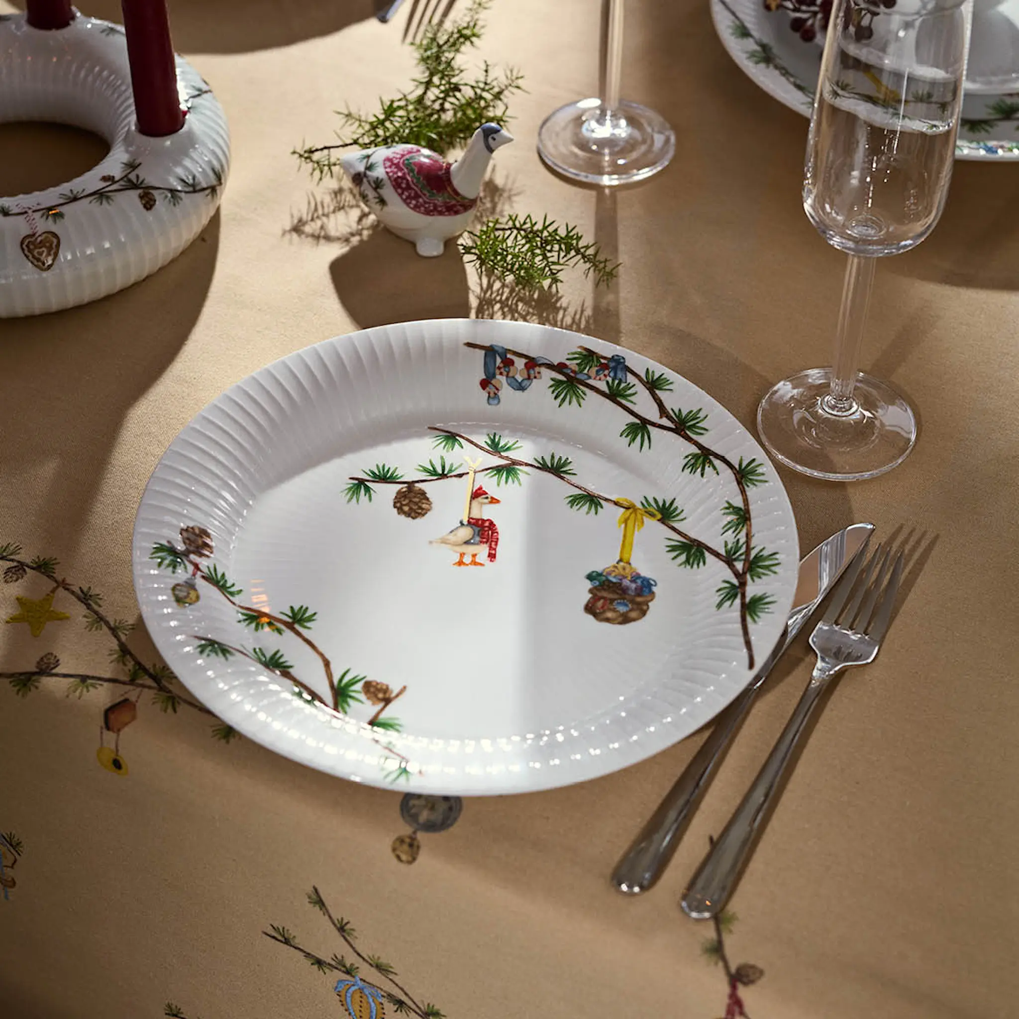 Kähler Hammershøi Christmas lautanen 27 cm valkoinen