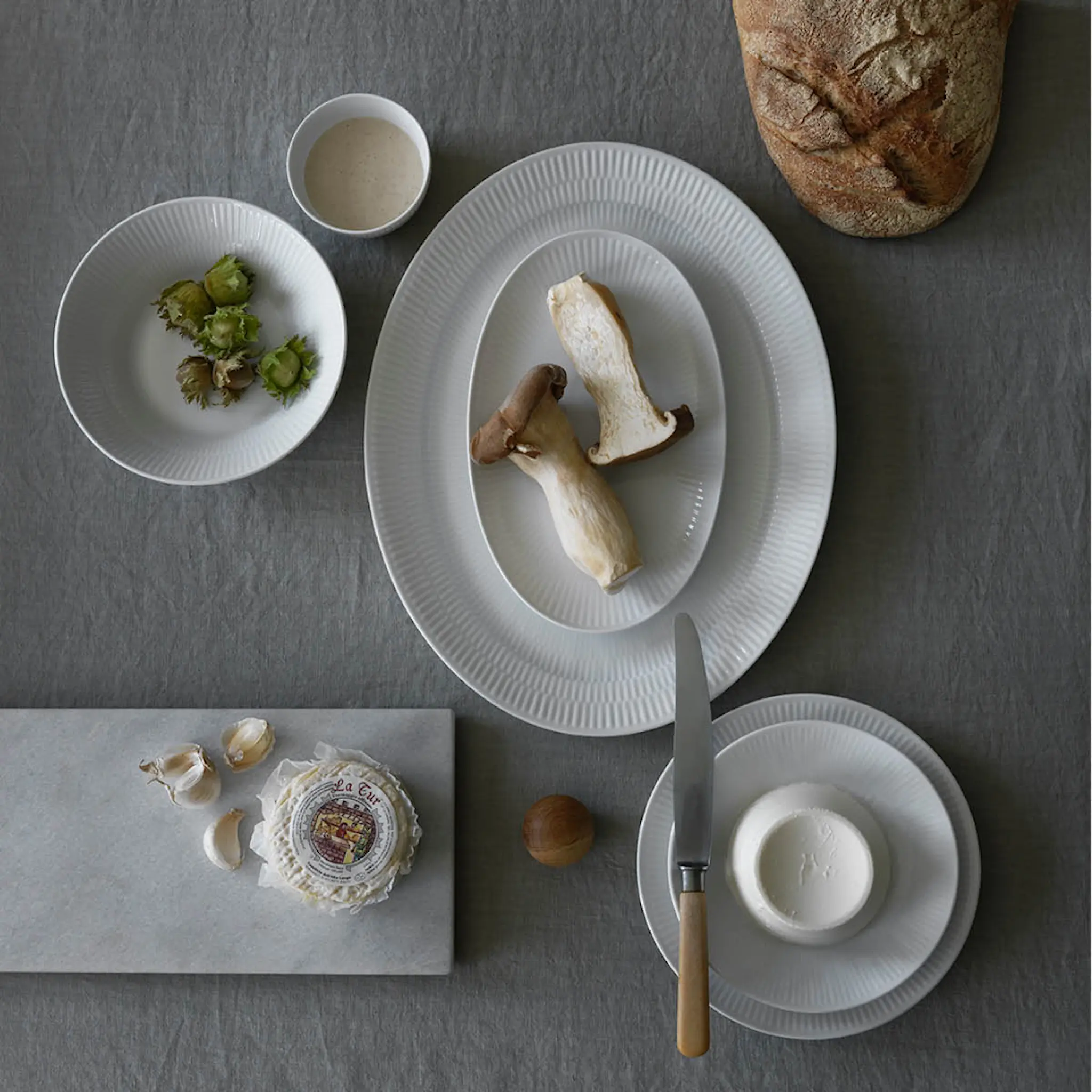 Royal Copenhagen White Fluted Syvä lautanen 17 cm 50 cl