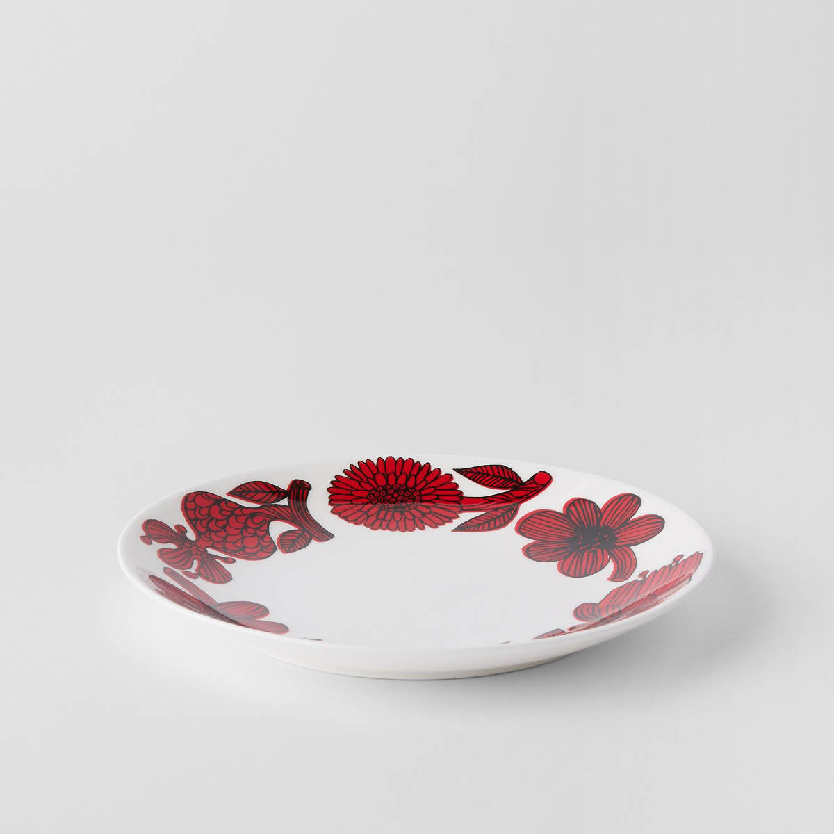 Gustafsberg Aster Rød tallerken 18 cm uten brem