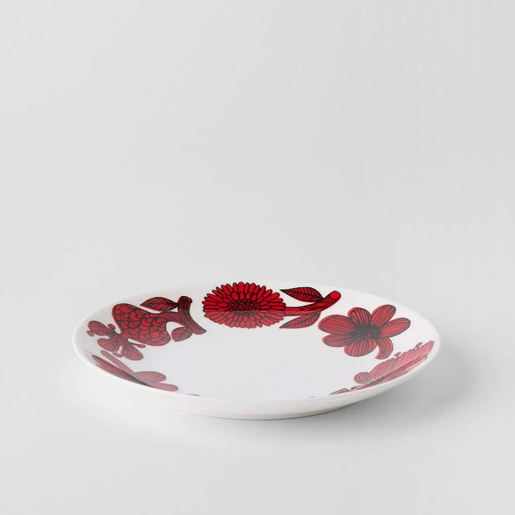 Gustafsberg Aster Rød tallerken 18 cm uten brem
