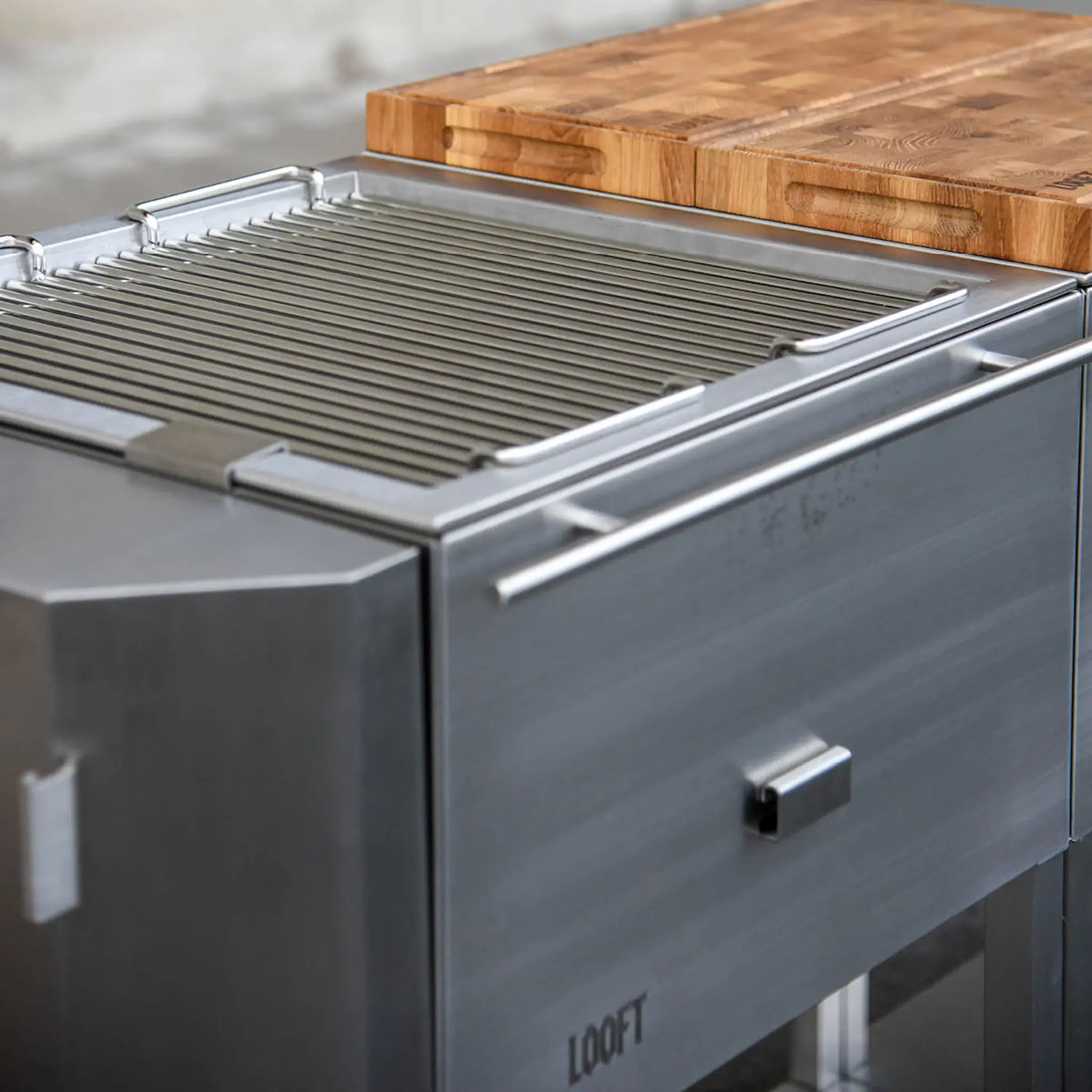 Looft Kolgrill utekök 90x50x50 cm rostfritt stål