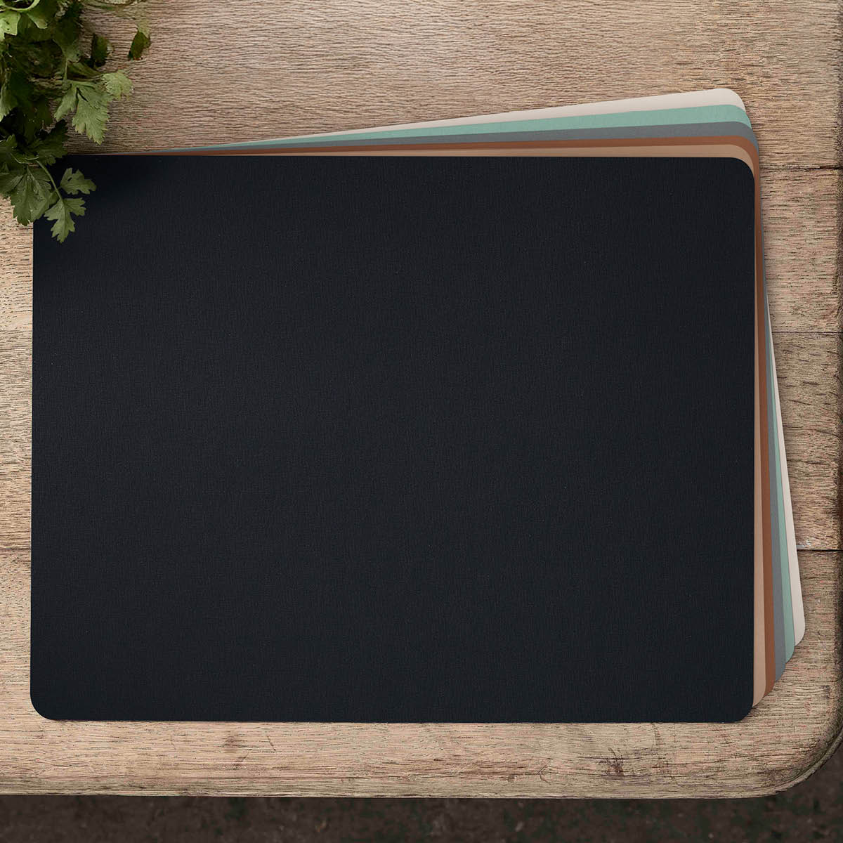 Aida Rektangulär bordstablett silikon 42x33 cm Mocca