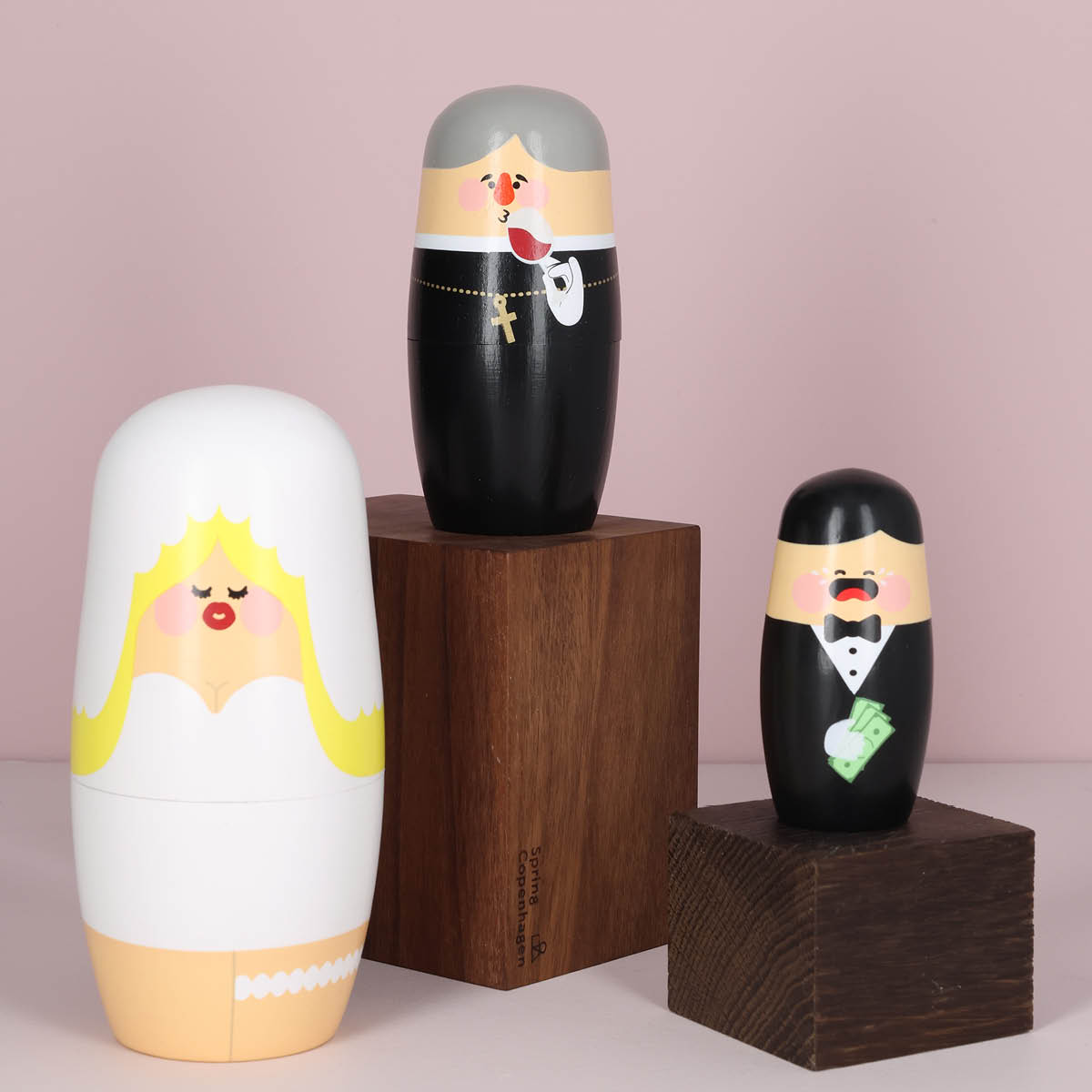 Spring Copenhagen Babushka Drama Wedding Expressions trefigur 3 stk kirsebærtre