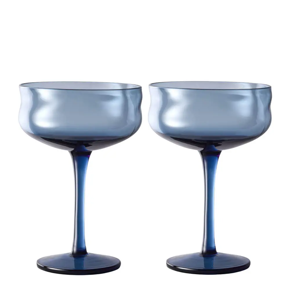 Swirl Coupe-cocktail glass 26 cl 2 stk Midnight