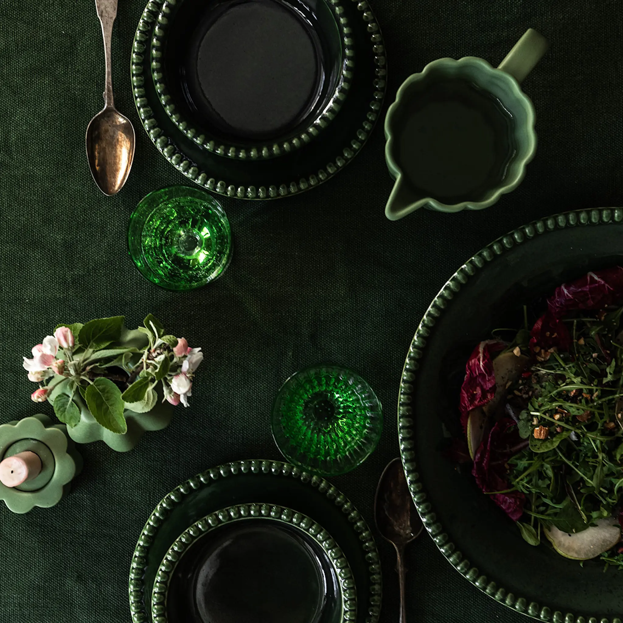 PotteryJo Daria sopptallrik 26 cm 2-pack moss