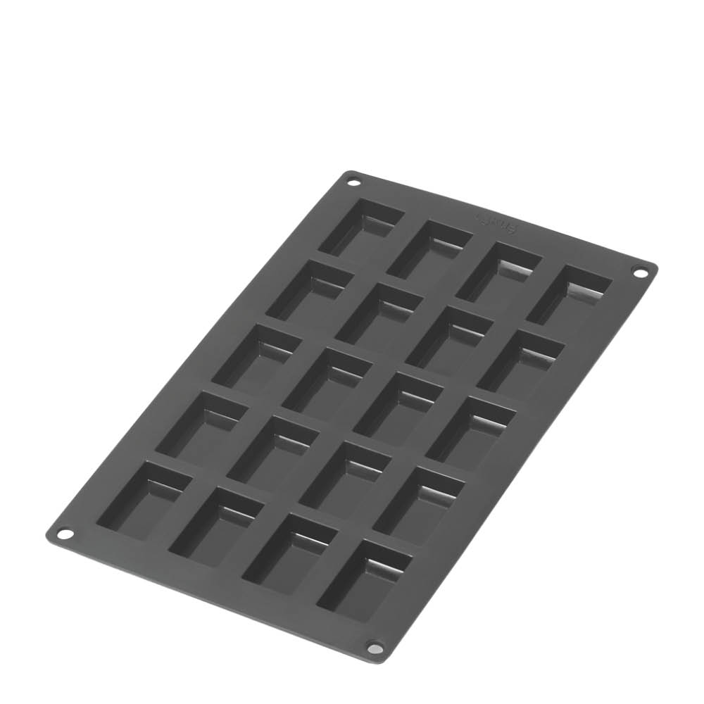 Lékué Silikonform för Financier mini 20 hål svart