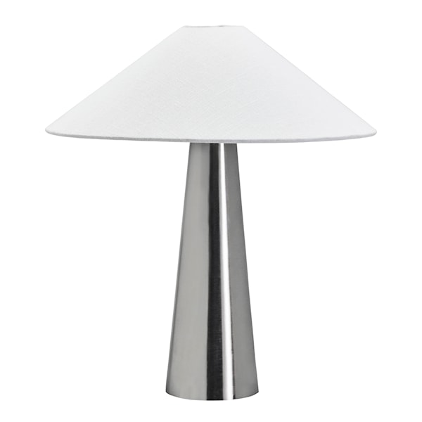 Soffi bordslampa 48 cm borstad silverfinish/offwhite