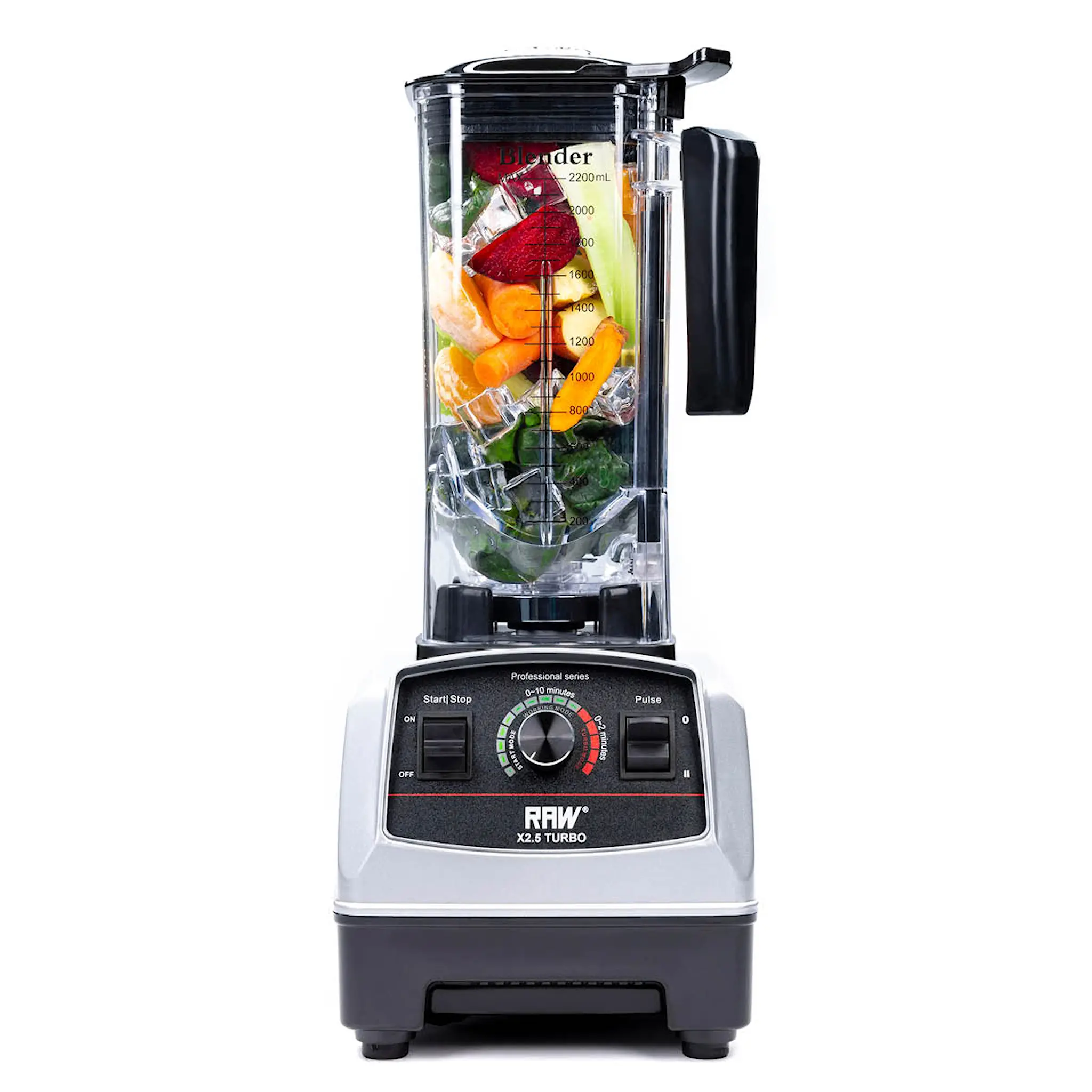 RAW Blender X 2,5 Turbo 2,2 L 1800W Silver