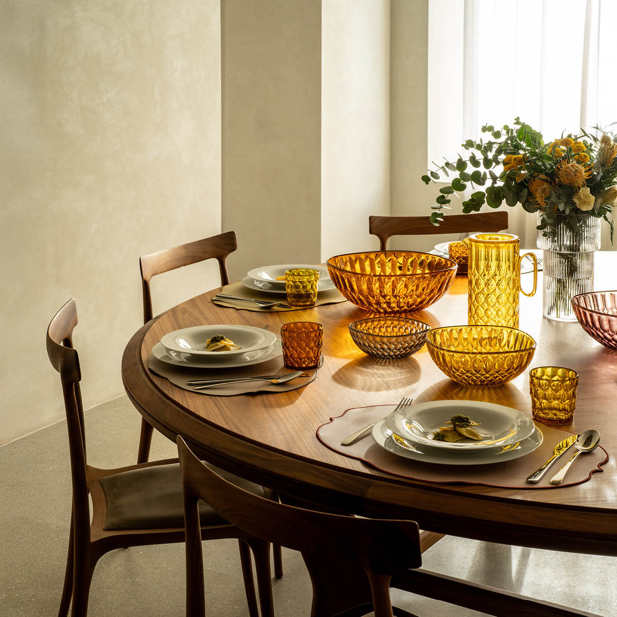 Guzzini Vanity tillbringare med lock 1,75 L bioplast Saffron yellow