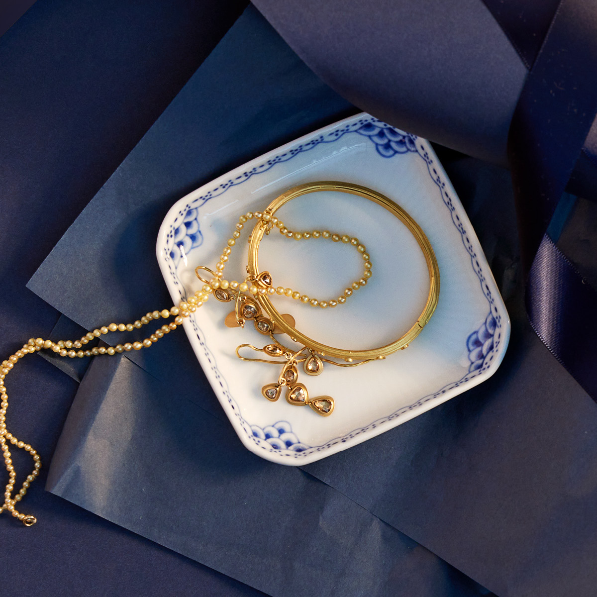 Royal Copenhagen Princess fyrkantig assiett 10 cm