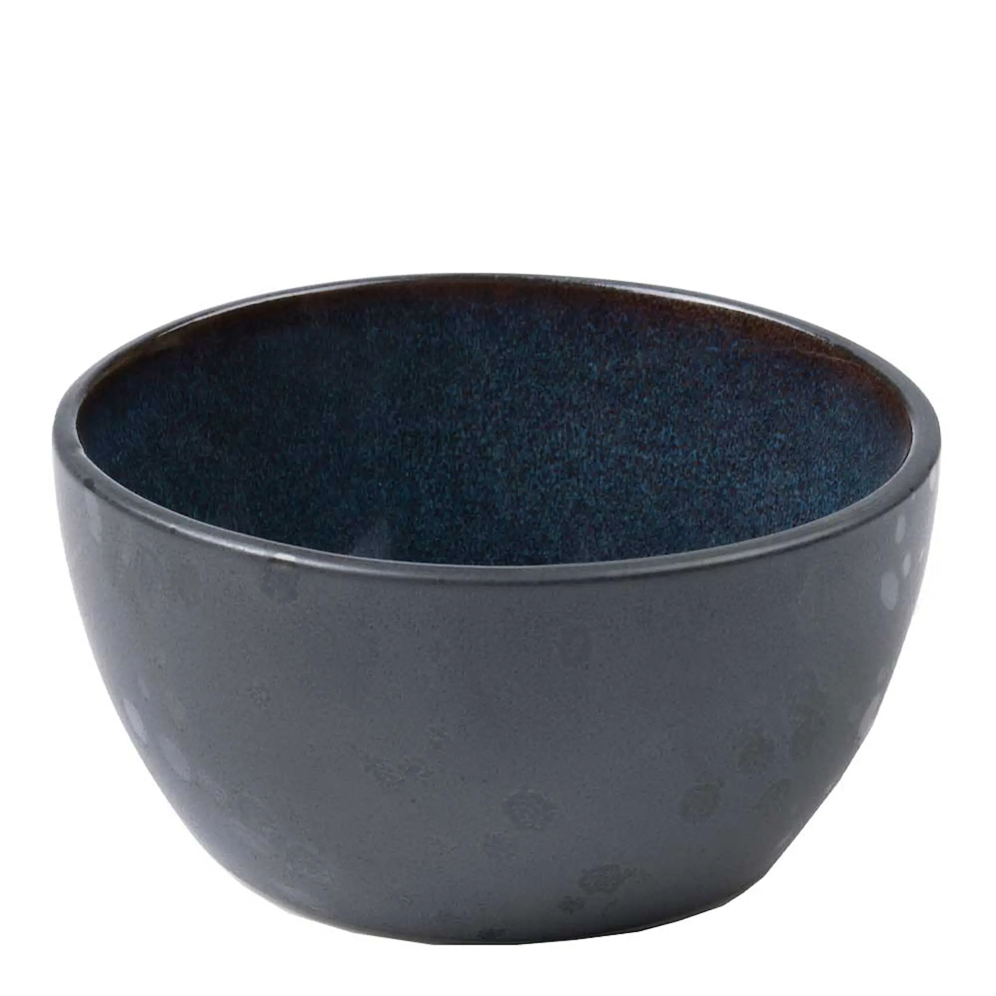 Bitz Bitz Skål Stengods 10 cm Svart/Mörkblå
