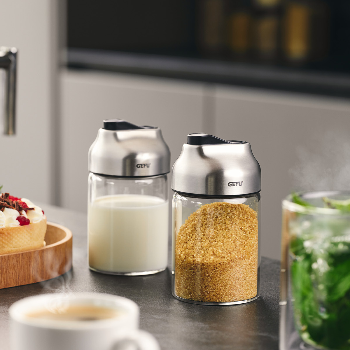 Gefu Tip sukkerstrøer 180 ml klar/stål