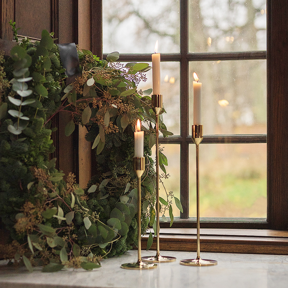 Skultuna Nattlight lysestake 28 cm messing