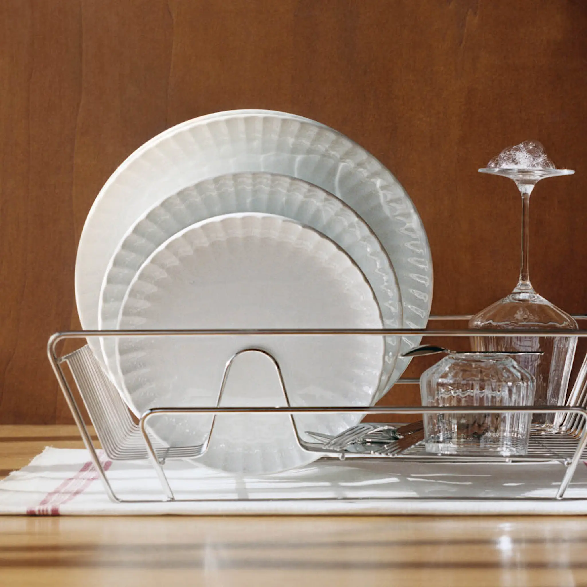 Georg Jensen Bernadotte coupe Lautanen 19,5 cm Valkoinen