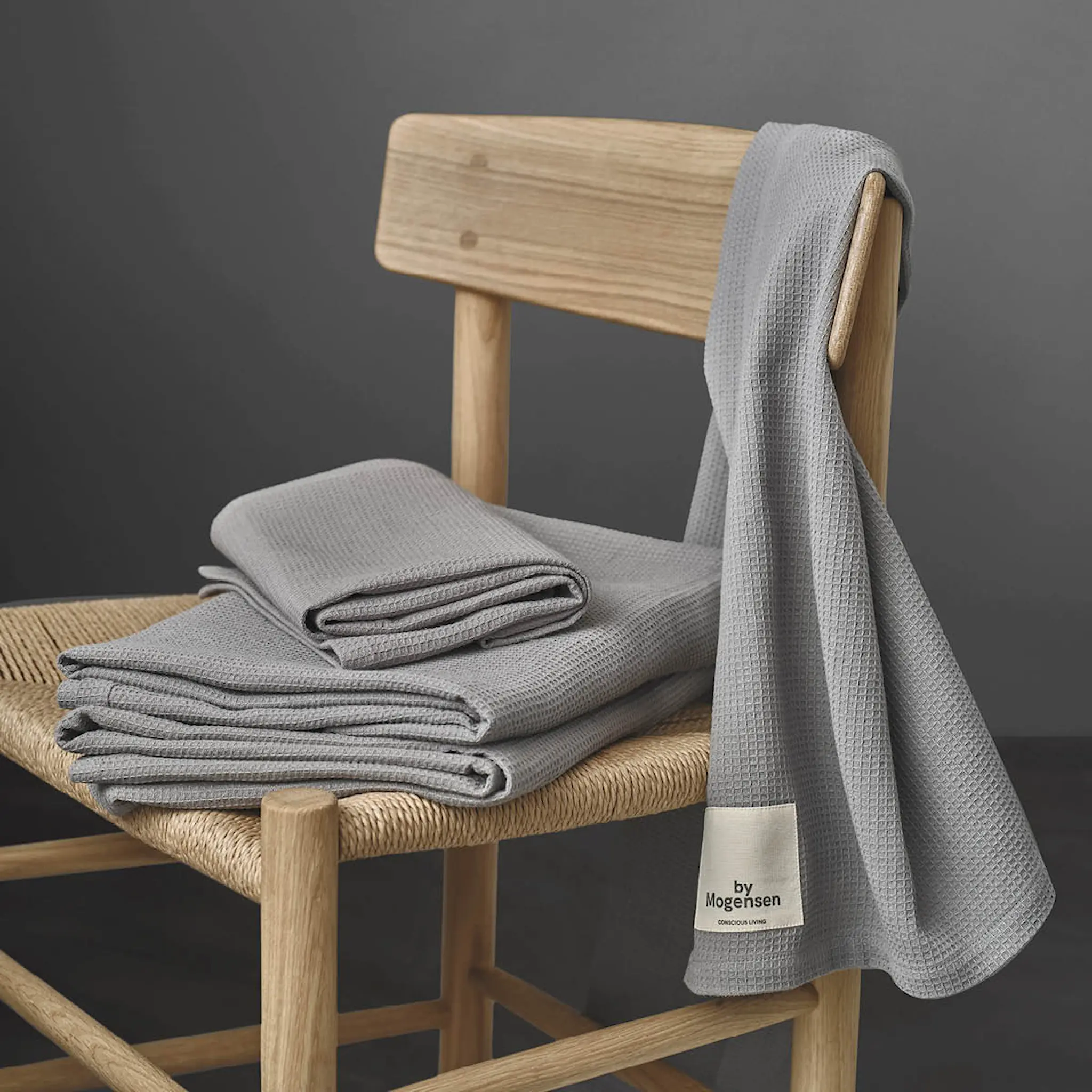 By Mogensen Handduk 38x63 cm Grey Waffle