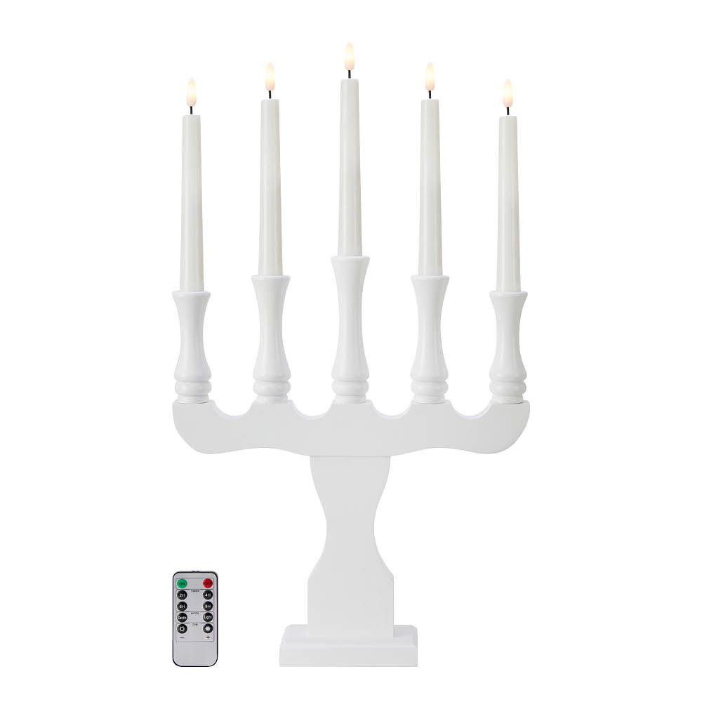 Markslöjd - Rydboholm Adventtikynttelikkö 5 Lamppua 53 cm Valkoinen