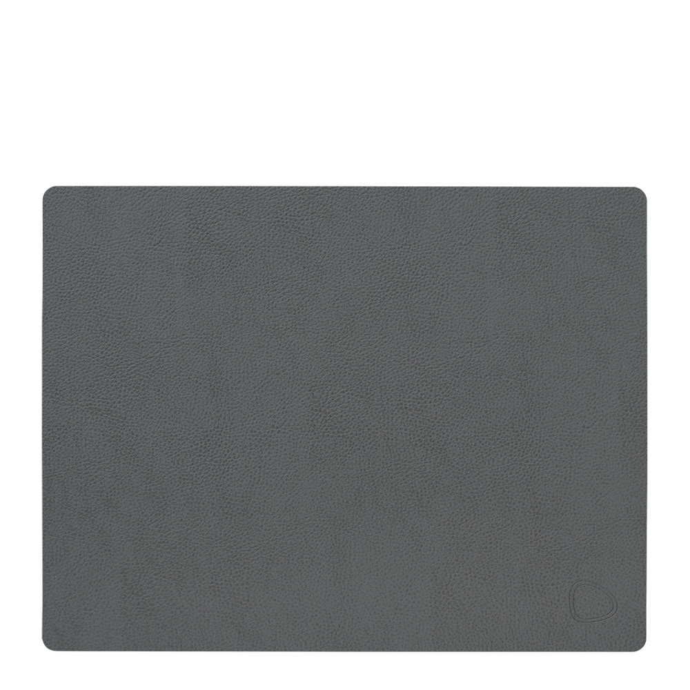 LIND DNA Leather Serene Rectangle Bordstablett 26x34 cm Anthracite