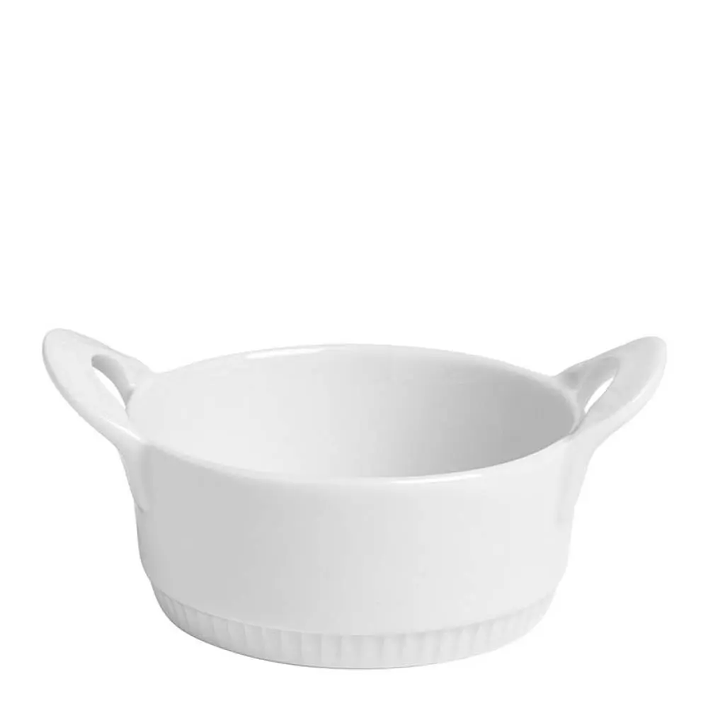 Toulouse ildfast form med håndtak 11 cm 23 cl hvit