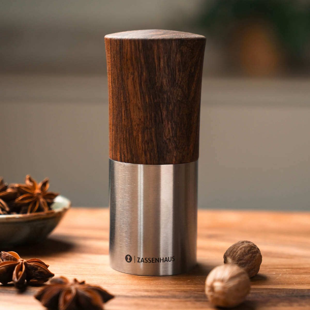 Zassenhaus Duo muskotkvarn 12 cm valnöt