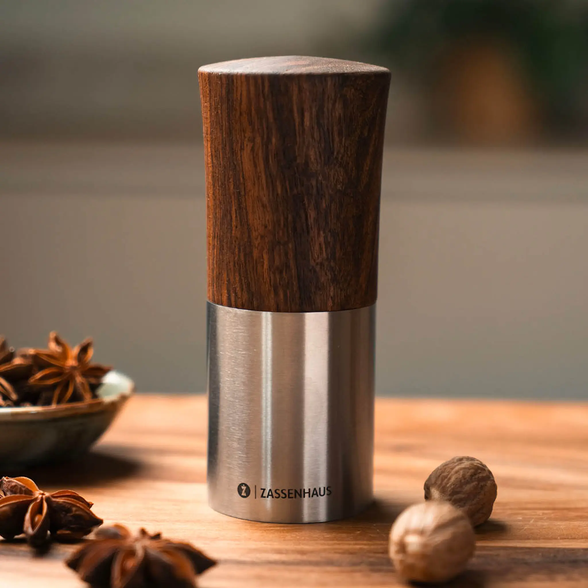 Zassenhaus Duo muskotkvarn 12 cm valnöt