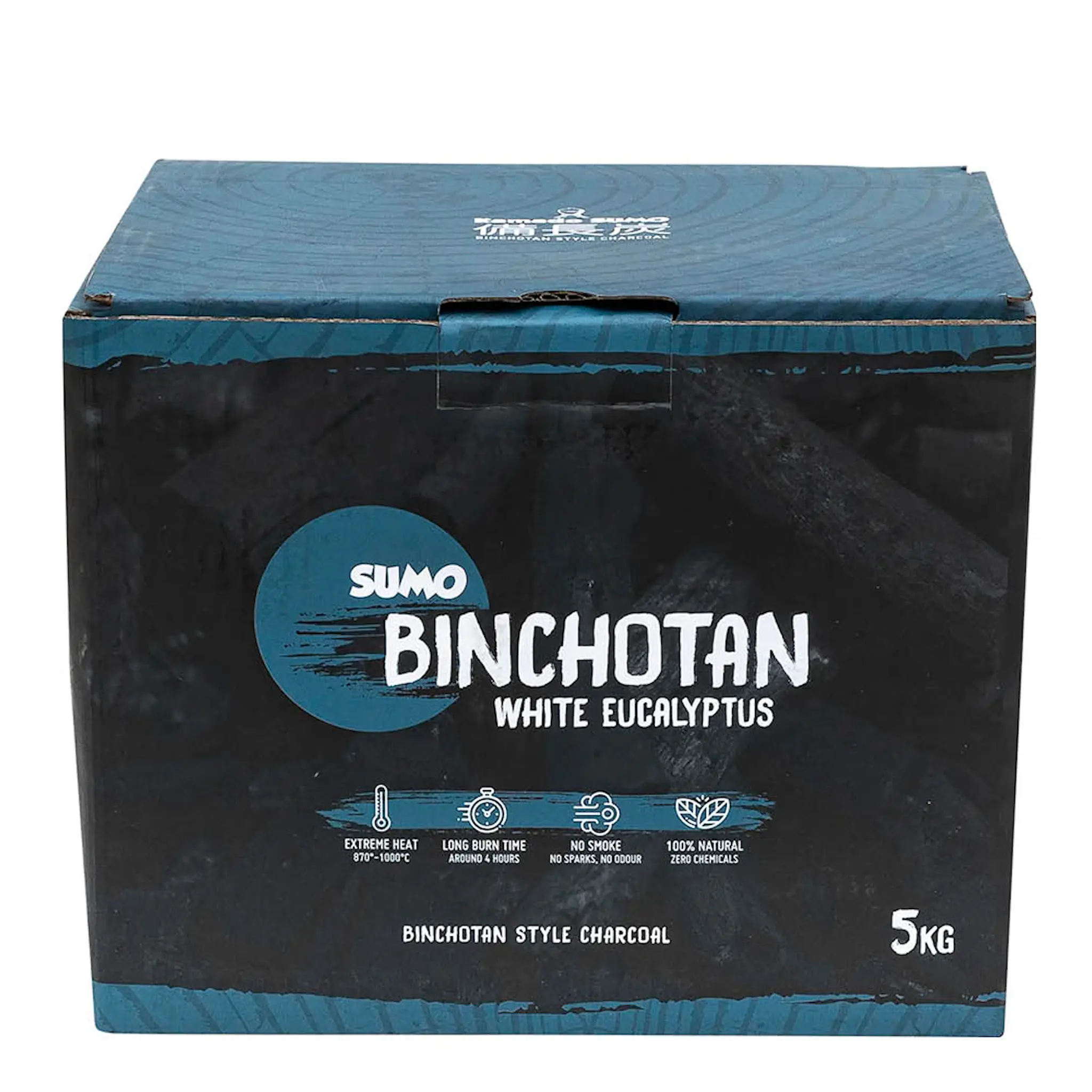 Kamado SUMO BInchotan White Eucalyptus grillkull 5 kg